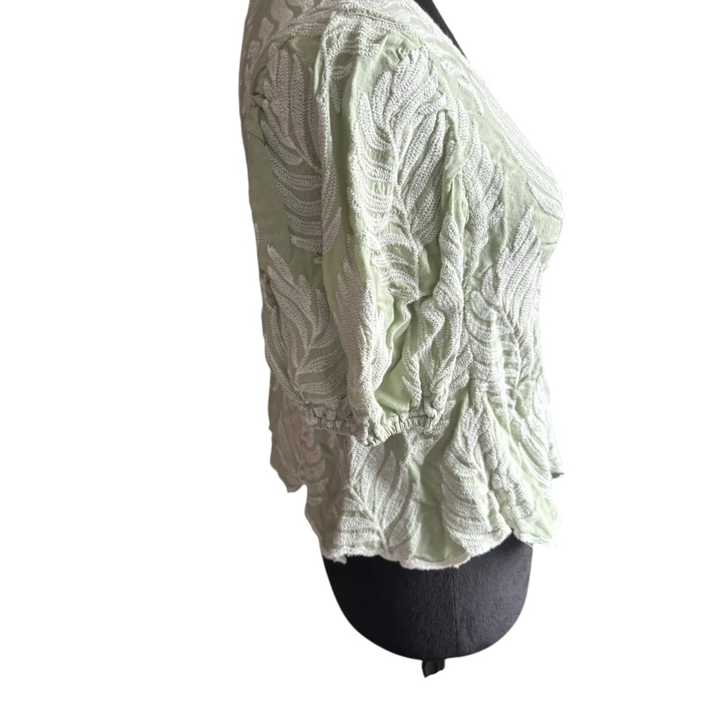 Solitaire Mint Green Top, Beige Embroidered Botanicals – Size - Picture 4 of 8
